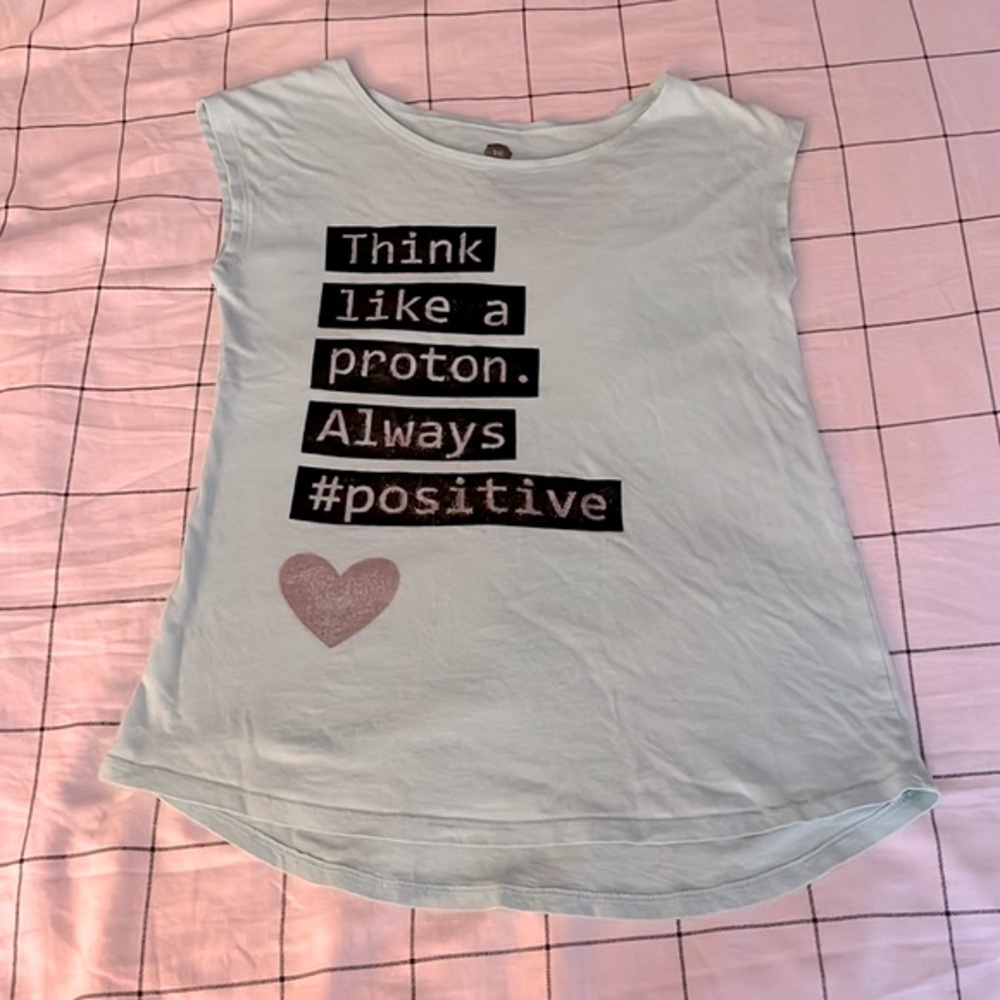 SOLD - Total Girl Blue Think Like a Proton Sleeveless Shirt Size 16/XL